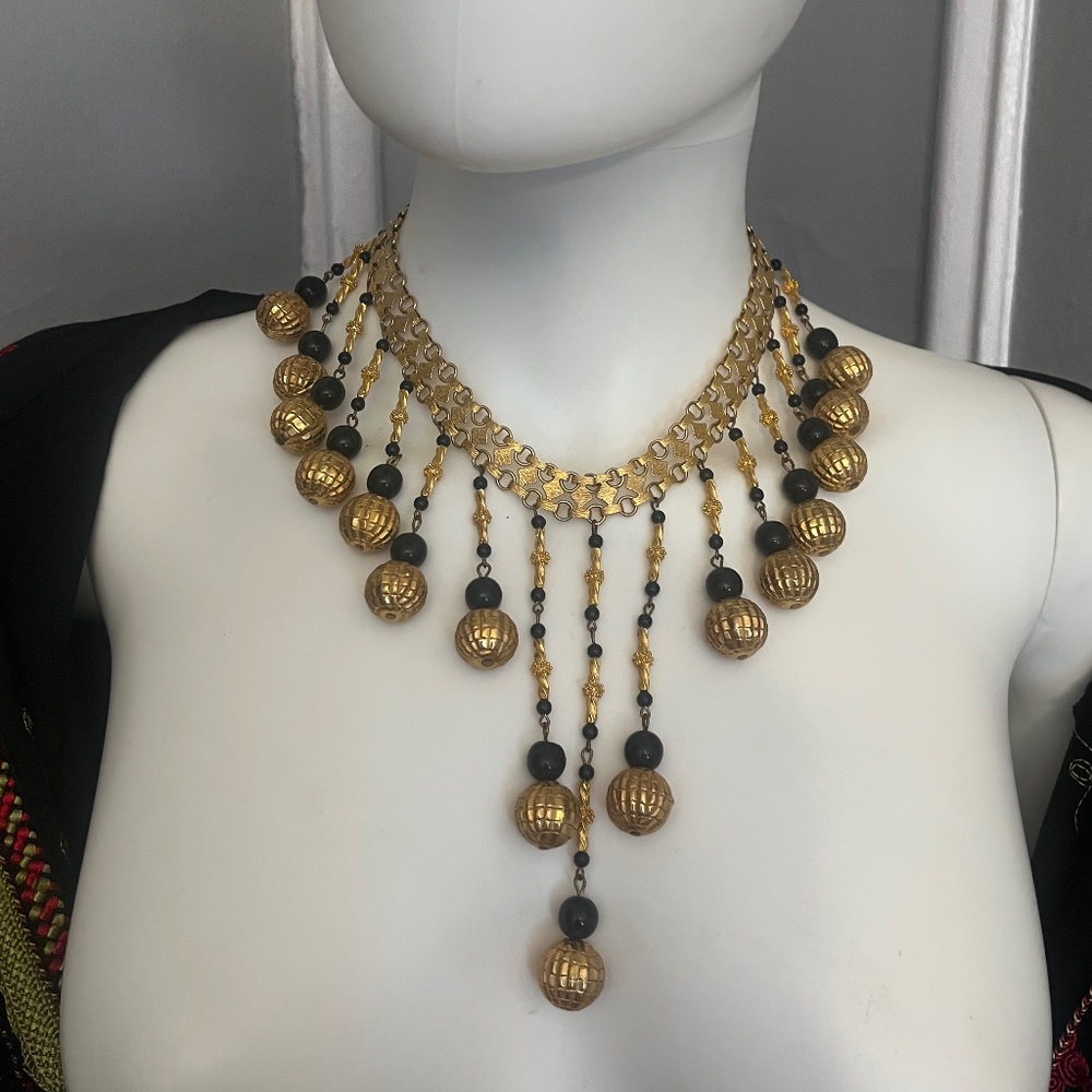 Hattie Carnegie Original 1941 Festoon Statement Necklace Cleopatra Necklace
